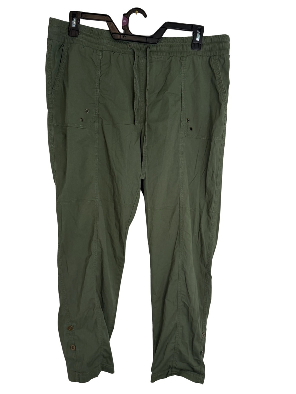 Women's Green Drawstring Pants Size XL